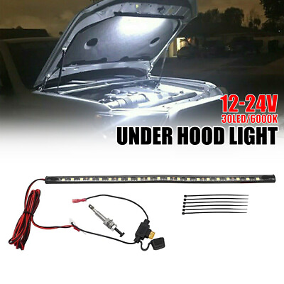 #ad Under Hood LED Light Kit Automatic on off Universal fits Any Vehicle White $11.99