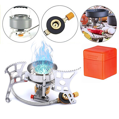 #ad 3900W Portable Backpacking Camping Gas Stove With Piezo Ignition Outdoor Furnace $11.00
