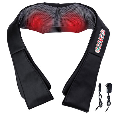 #ad Shiatsu Neck amp; Back Massager with Heat Deep Kneading Massage Pillow for Shoulder $33.98