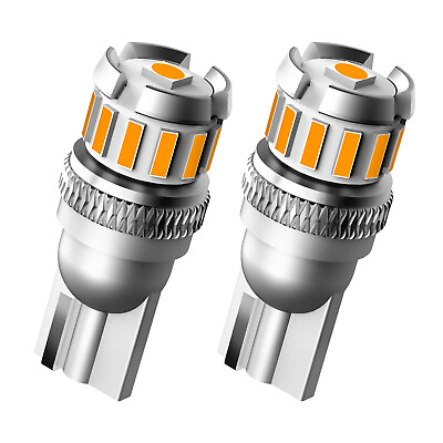 #ad 2pcs AUXITO Amber T10 194 168 SMD LED Side Indicator Bulbs Door Interior Lamps $9.99