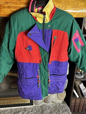 #ad VINTAGE 80#x27;s 90#x27;s J. Gallery Down Puffer Parka Ski Winter Snow Jacket Large 🌺 $59.00