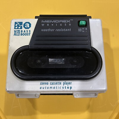 #ad Vintage Memorex WR 1650 Weather Resistant Stereo Cassette Player Walkman $24.00