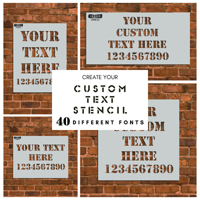 #ad Custom Text Template Stencil $24.95