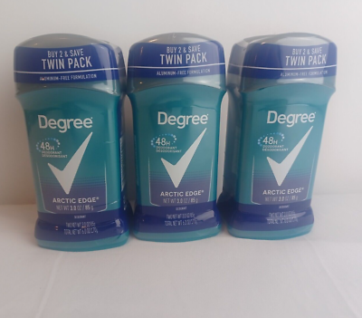 #ad Degree Men#x27;s Deodorant 48 Hour Arctic Edge Deodorant for Men 3 Oz Pack of 6 $22.99