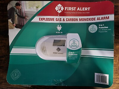 #ad First Alert Explosive Gas Carbon Monoxide Propane Methane Alarm 3 in 1 Detection $17.99