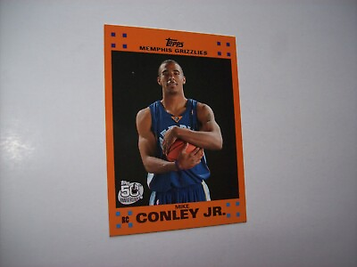 #ad 2007 08 Topps basketball Mike Conley Jr Rookie card #4 ORANGE new from pack $4.95