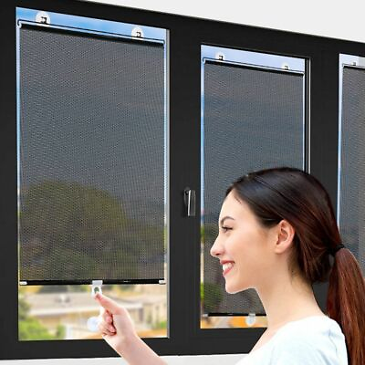 #ad Universal Roller Blinds Suction Cup Sunshade Blackout Curtain Car Bedroom Office $8.05