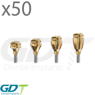 #ad 50 Straight Click Attachment Slim Platform 2.0mm Internal Hex Titanium Dental $850.00
