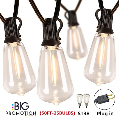 #ad 50FT LED Solar String Lights Wedding Party Home Yard Garden Waterproof Bulbs $28.20