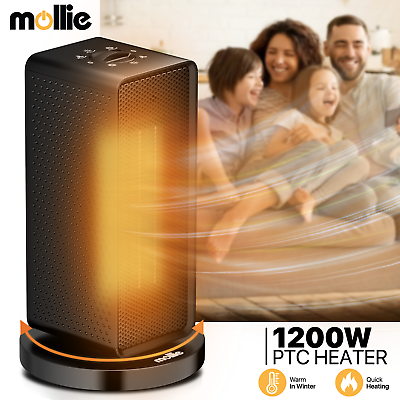 #ad 1200W OSCILLATINGAIR FILTER Tabletop Portable Electric Ceramic Space Heater $38.99