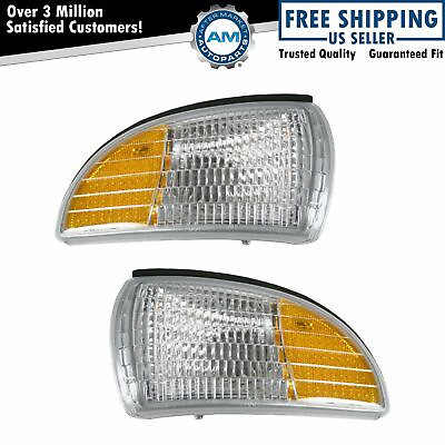 #ad Front Side Marker Corner Turn Signal Light Lamp Pair Set for Caprice Impala $46.06