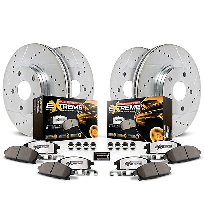 #ad Powerstop K5952 36 Brake Discs And Pad Kit 4 Wheel Set Front amp; Rear for Jeep $726.29