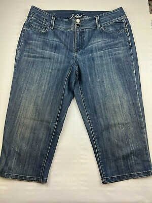 #ad INC Denim Women#x27;s Size 12 Denim Jean Capris Cropped Jeans Stretch $16.99
