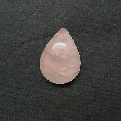 #ad 01 Natural Gemstone Rose Quartz Pear 28x20x9mm Cabochon 35 Carats Loose Stone $3.60
