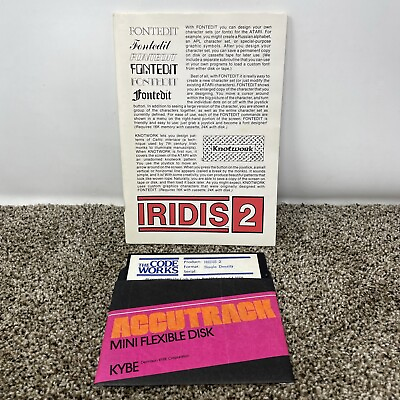 #ad Atari Iridis 2 Disk And Booklet Atari 8 Bit Atari 800 Tested $40.00