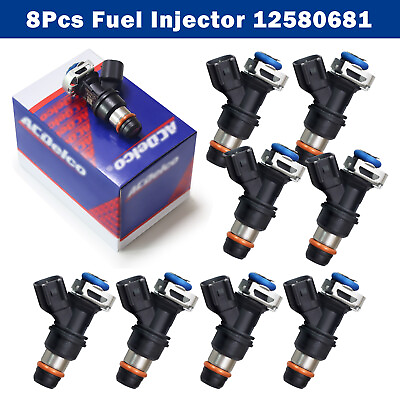 #ad 8Pcs Fuel Injector 12580681 For 04 10 Chevy GMC 4.8 5.3 6.0 6.2 217 1621 $40.12