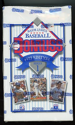 #ad 1993 DONRUSS SERIES 1 JUMBO SEALED BASEBALL BOX READ 24 PACKS 23 CARD PACKS $41.95