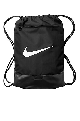 #ad Nike Brasilia Drawstring Pack Black Backpack School Gym Sack Bag $14.89