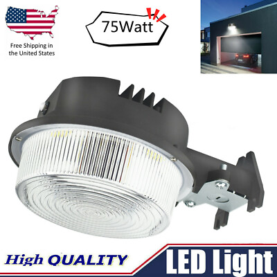 #ad 75W DUSK TO DAWN LED BARN STREET POLE LIGHT SHOE BOX OUTDOOR SECURITY WALL PACK $34.79
