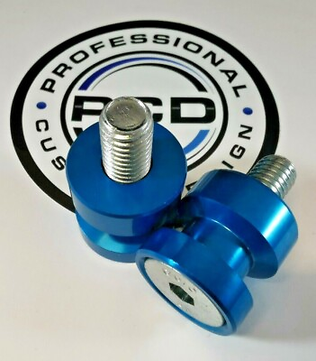 #ad Aluminium Paddock Stand Bobbins M10 Fitment ANODISED BLUE Made in the UK GBP 13.99