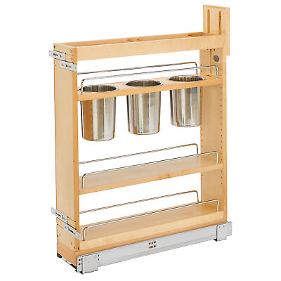 #ad Rev A Shelf 5quot; Pull Out Kitchen Cabinet Organizer w Soft Close 448UT BCSC5C $315.99
