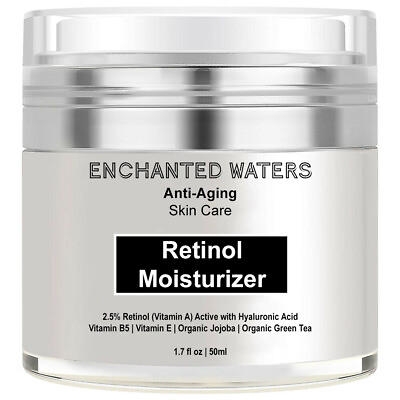 #ad Retinol Serum Moisturizer Night Cream in Hyaluronic Acid Face Eye Organic Lotion $13.89