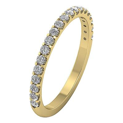 #ad VVS VS SI I1 0.55 Ct Round Diamond 14K White Gold Engagement Stackable Ring Band $695.19
