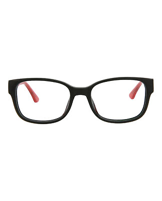 #ad Puma Kids Unisex Square Rectangle Black Red Transparent Fashion Designer Eyewear $28.99