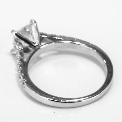 #ad 3 CT Real Diamond Engagement Ring Princess Cut F SI1 14K White Gold $5910.15