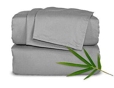 #ad 100% Organic Bamboo Cooling Bed Sheets Set Ultra Soft Luxury Deep Pocket Sheet $28.00