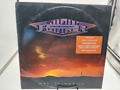 #ad Night Ranger Man In Motion LP Record 1988 Promo Ultrasonic Clean NM cVG $44.95