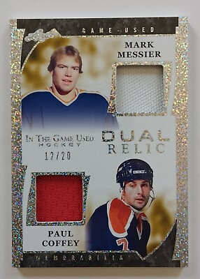 #ad 2023 Leaf ITG Used Dual Relic Silver Messier Coffey 20 Edmonton Oilers $49.99