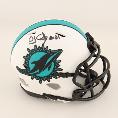 #ad O.J. McDuffie Signed Miami Dolphins Lunar Eclipse Mini Helmet w COA $71.40
