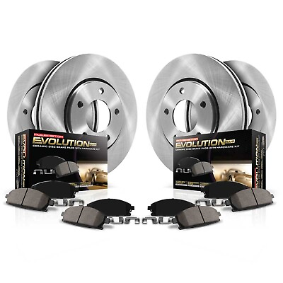 #ad Powerstop KOE4475 4 Wheel Set Brake Discs And Pad Kit Front amp; Rear for Sentra $265.46