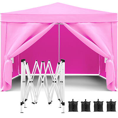 #ad 10x10 EZ Pop Up Canopy Outdoor Portable Party Folding Tent w 4 WallsWeight Bag $99.99