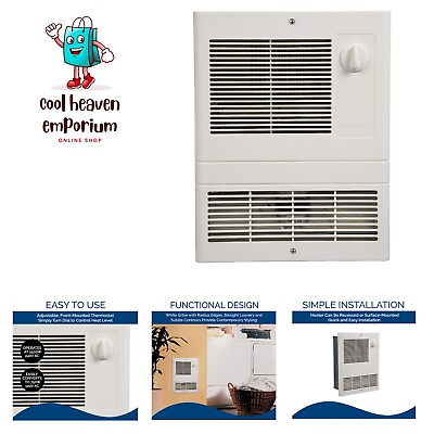 #ad High Capacity Wall Heater with Built In Adjustable Thermostat 1500W 120 240... $244.99