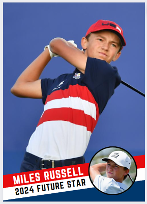 #ad 2024 Miles Russell Future Stars Golf Rookie Card Pro Golfer $9.99