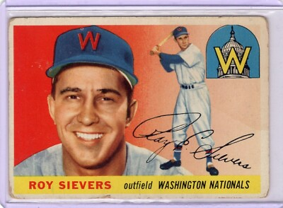 #ad 1955 Topps Roy Sievers #16 Washington Senators Baseball VG $2.95