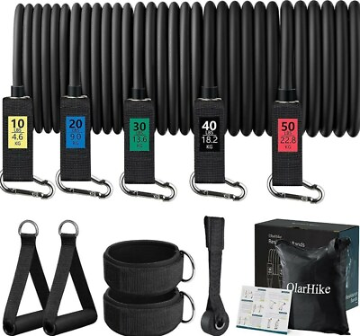 #ad #ad 11 PC Resistance Bands Set Pull Rope Gym Home Fitness Workout Crossfit YogaTube $16.98