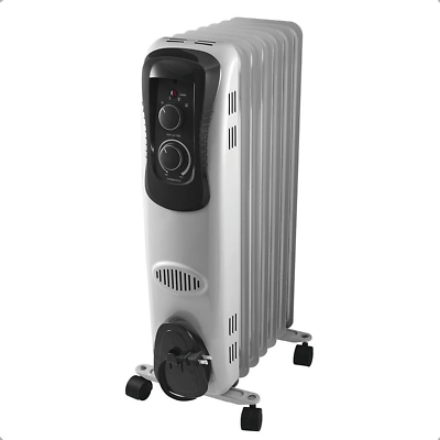 #ad 1500W Oil Filled Radiator Heater with Thermostat Energy Efficient Safety Prot $150.36