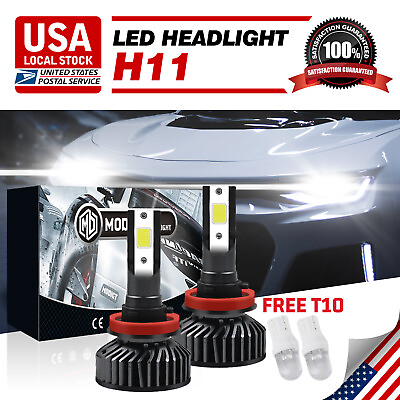 #ad H11 LED Headlight Bulbs Conversion Kit High Low Beam Bulb 6000K 12000LM Fog Lamp $11.49