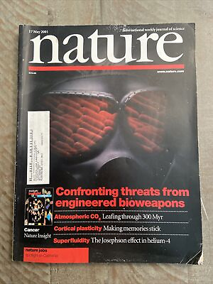 #ad Nature Magazine May 17 2001 Confronting Threats from Engineered Bioweapons $15.00