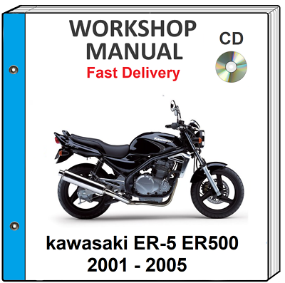 #ad KAWASAKI ER500 ER5 2001 2002 2003 2004 2005 SERVICE REPAIR SHOP MANUAL CD $9.99