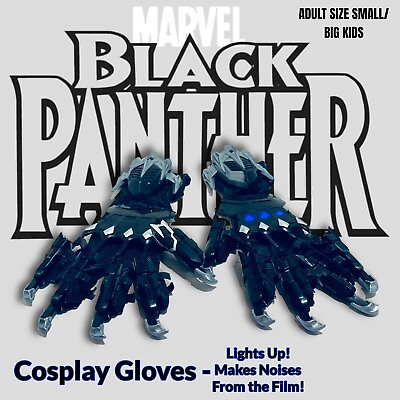 #ad Marvel Avengers Disney Exclusive Black Panther Gloves. Light amp; Sound Size Small $24.95