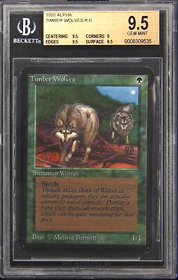 #ad 1993 Alpha Timber Wolves Rare Magic: The Gathering Card BGS 9.5 $2237.29