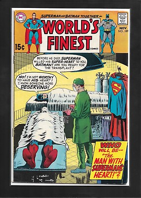 #ad World#x27;s Finest Comics #189 1969 : Silver Age DC Comics Superman Batman FN $16.11