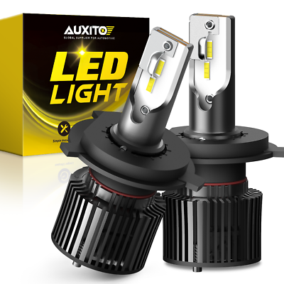 #ad AUXITO H4 9003 LED Headlight Bulbs Hi Low Beam Conversion Kit 6000K White Canbus $24.99