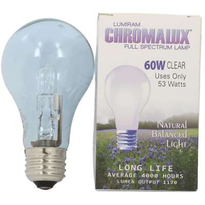 #ad #ad Chromalux Light Bulb 60W Clear 60 Watt 1 Unit $7.95