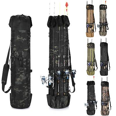 #ad Fishing Backpack with Rod Holder Waterproof Hiking Storage Luggage Tackle Bag $24.69