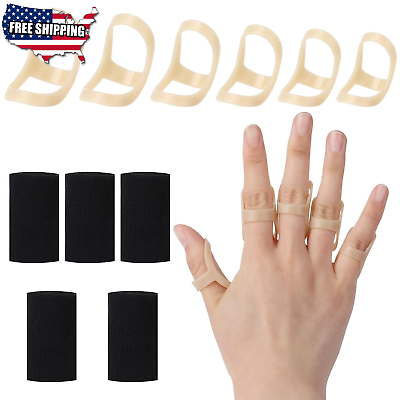 #ad 11Pcs Finger Splint 6 Graduated Oval Finger Splint5 Finger Sleeves Support NEW $8.68